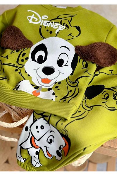 JELİBOOM Boy's Tracksuit Plush Eared Suit 100% Organic Cotton