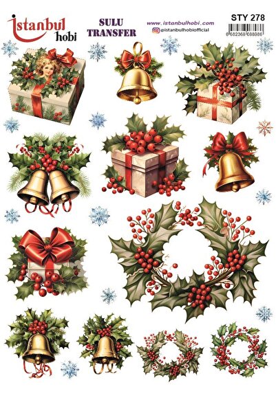 İstanbul Hobi نقل مائي للعام الجديد 25x35 سم STY278