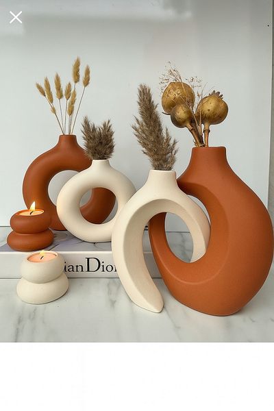 Luthien Σετ διακόσμησης Lover's Vase & Ring Vase & Candle Holder 6 τεμαχίων