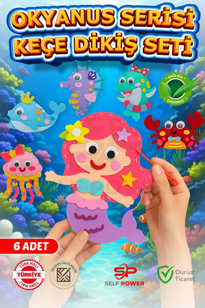 6 Adet Çocuklar İçin Kendin Yap Keçe Dikiş El Sanatları Seti 3 Yaş Ve Üzeri Çocuklar İçin