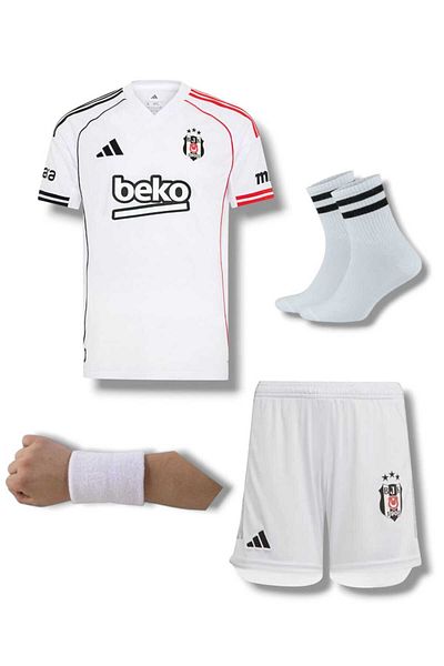 FOLKLORİST Beşiktas-Rafa - White 25/2026 New Season Children's Fan Football Jersey Set of 4