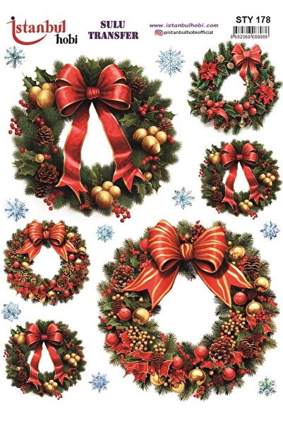 İstanbul Hobi نقل مائي للعام الجديد 25x35 سم STY178