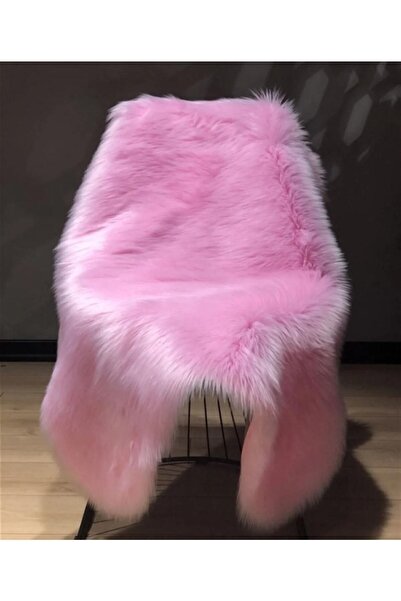 Homeax Kuzu Post Pembe Üst Kalite Yıkanabilir Yumuşak Dokulu Peluş Halı