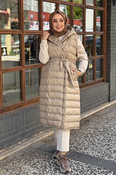 Womania WOMANİA Yelek 18283 Bej