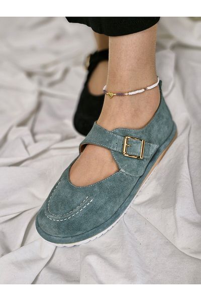 aayak&kabımofficial Modern Style Genuine Suede Buckle Women's Shoes