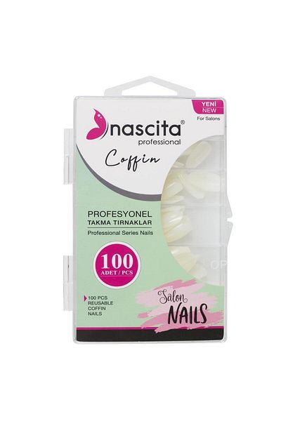 nascita False Nails 100 Pieces Coffin Nasnaıl00169