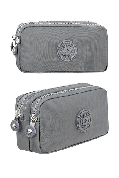 Little Jom Crinkle Fabric Double Compartment Pencil Holder Pencil Case