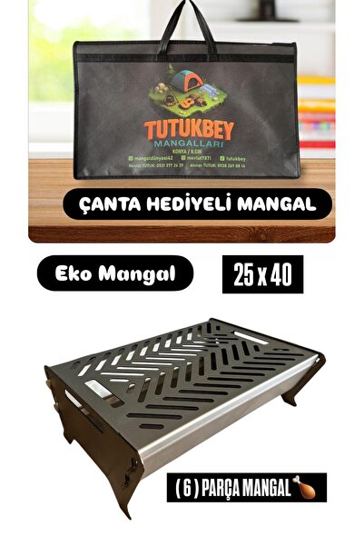 TUTUKBEY DEMONTE LAZER KESİM MANGAL ÇANTALI 6 PARÇA EKO MANGAL