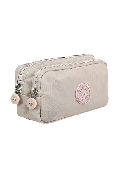 Little Jom Crinkle Fabric Double Compartment Pencil Holder Pencil Case
