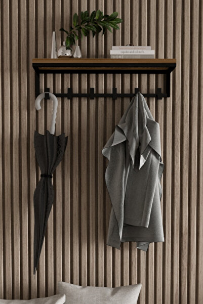 AJU Portmanto Duvar Askısı 6 Kanca Geniş Askılık Elbise Palto Şemsiye Askısı ...