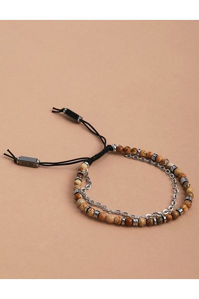 İLVİ Douglas Beige Men's Bracelet