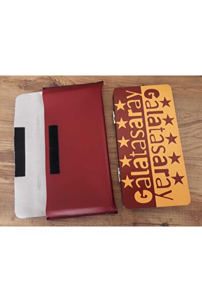 Organica Tasarım Mini Tavla Seyahat Tavla Cep Tavla 24x24 Özel Deri Kılıflı-GALATASARAY