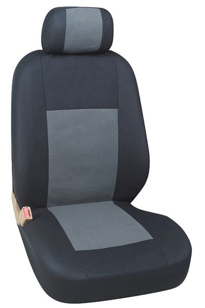 DELUXETUNING Set huse scaune auto, universale, fata 2+1, material textil, negru cu gri