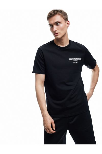 Koton Αθλητικό μπλουζάκι με κοντό μανίκι New Season με στάμπα Oversize