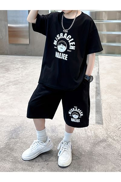 Let's Wear Misraclen Premium Kids Bottom Top T-Shirt Shorts Set