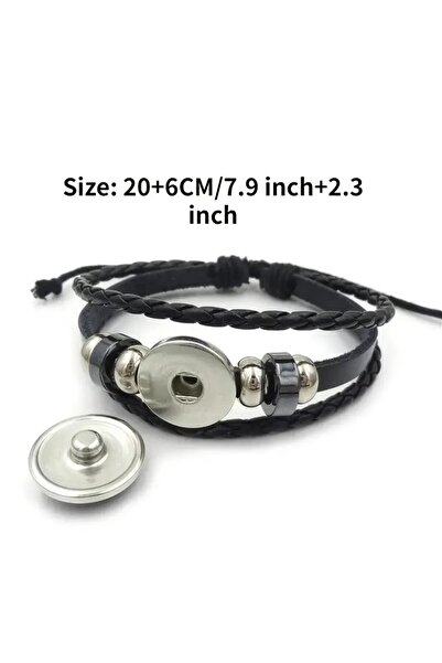 YIWU Shining Lion Sign, Adjustable Faux Leather Bracelet, Suitable for Both Men and Women