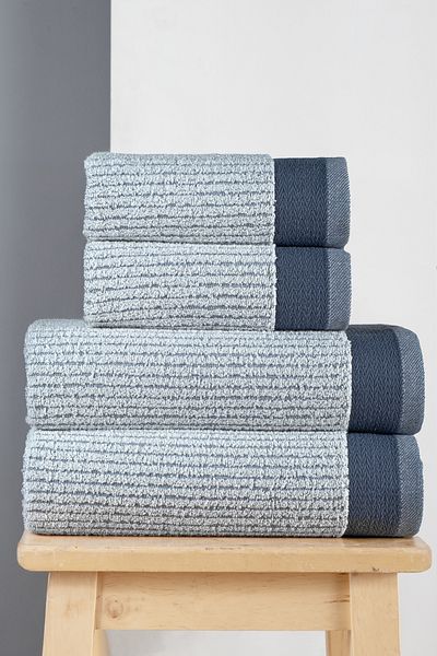 Mürdüm Home Lena 4-Piece Bath Towel Set Turkish Bath Set 100% Cotton