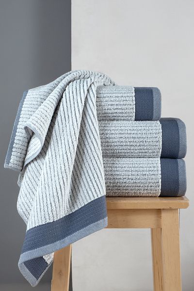 Mürdüm Home Lena 4-Piece Bath Towel Set Turkish Bath Set 100% Cotton