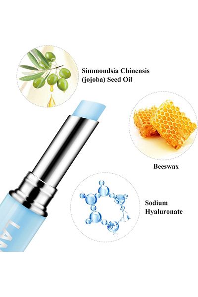 LANBENA Hyaluronic Acid Lip Balm Lip Plumper Natural Extract Fade Lip Lines Nourishing Moisturizing