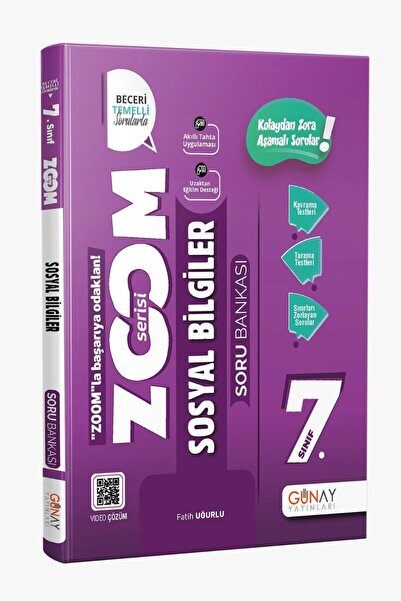 Günay Yayınları GÜNAY YAYINLARI 7. SINIF ZOOM SOSYAL BİLGİLER SORU BANKASI (G...