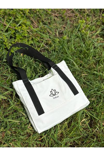 LTS bag Black Linen Shoulder Bag