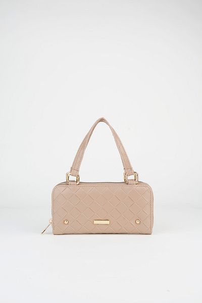 Vivaq Women's Mink Fish Scale Patterned Removable Strap Zipper Closure Wallet and Shoulder Bag