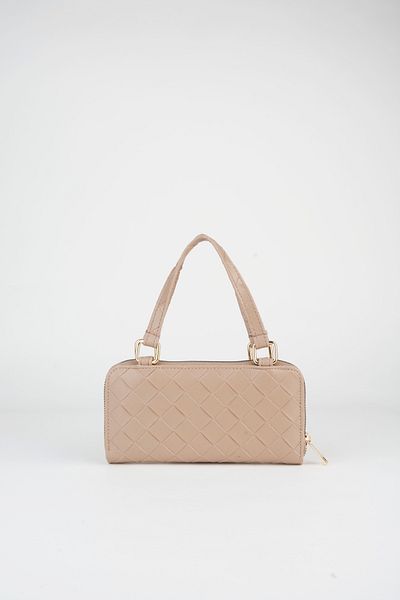 Vivaq Women's Mink Fish Scale Patterned Removable Strap Zipper Closure Wallet and Shoulder Bag