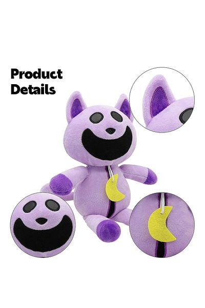 OEM CatNap Smiling Critters Plush 32 cm Purple Cat Toy Kawaii Gift for Kids Collectible