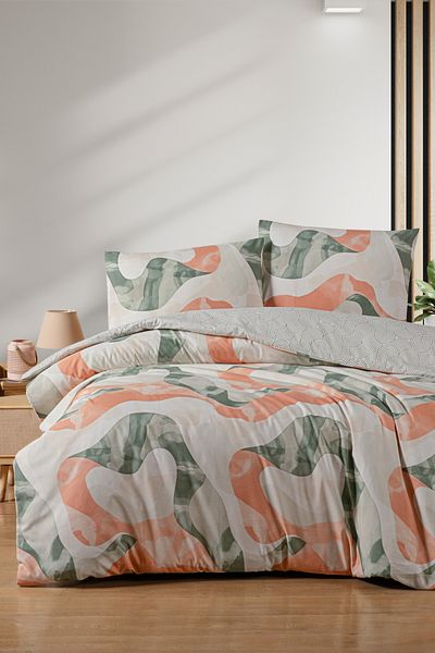 Mürdüm Home Lotus 100% Cotton Double Duvet Cover Set
