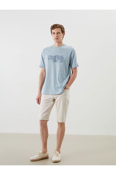 LC Waikiki Lcwaikiki Classic Crew Neck Printed Combed Cotton Mens T-Shirt