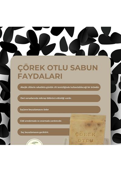 MİNGODAN 8 Pieces Natural Herbal Soap Set with Black Cumin Antibacterial, Skin Purifying Hair and Skin Care