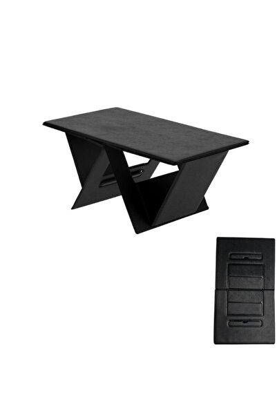 OEM Foldable laptop/tablet stand made from ecological leather, ideal for use in bed/desk, net weight 980