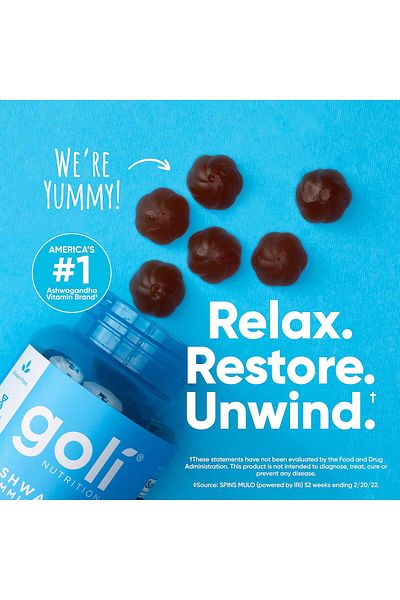 GOLİ Goli Ashwagandha & Vitamin D Gummy - 60 Count - Mixed Berry