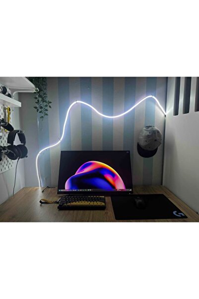 erşahaydınlatma 1 METRE 12 VOLT BEYAZ NEON LED + ADAPTÖR