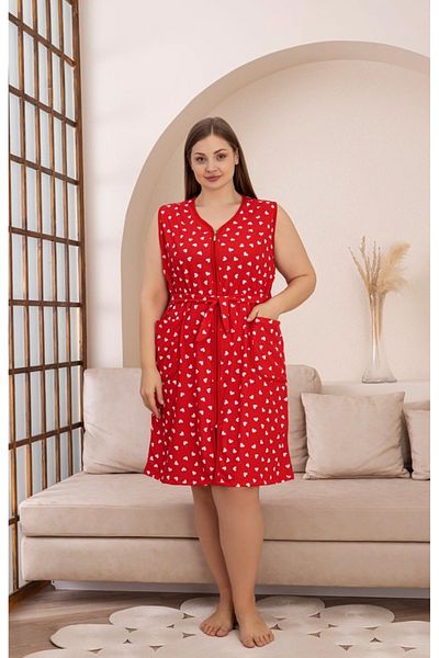 Star Fashion Ladies' kimono style sleeveless cotton robe