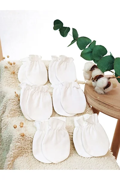 Joviel Newborn Baby Glove Set 100% Cotton 6-Piece (Ekru)