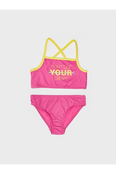 LC Waikiki Lcw eco fuchsia Printed girl's bikini