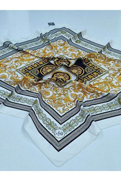 PİRAMİT Labutic Ethnic Model Tivil Scarf White