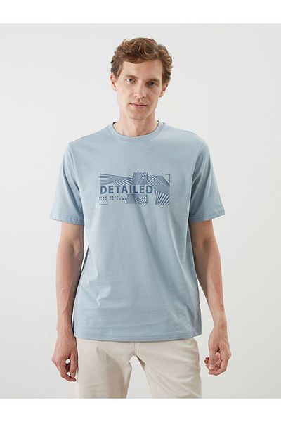 LC Waikiki Lcwaikiki Classic Crew Neck Printed Combed Cotton Mens T-Shirt