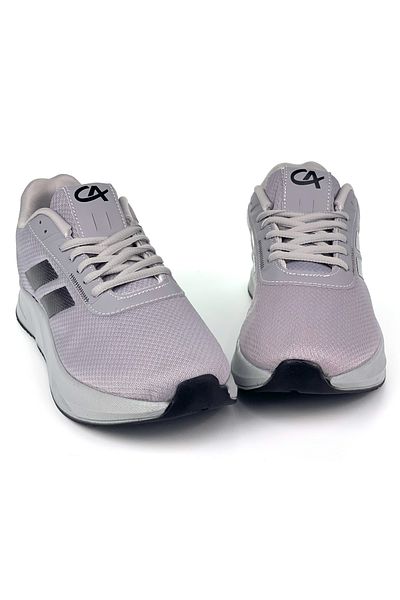 KAJILA Men's Ice Black Lace-Up Breathable Flexible Lightweight Casual Sneaker Sports Shoes