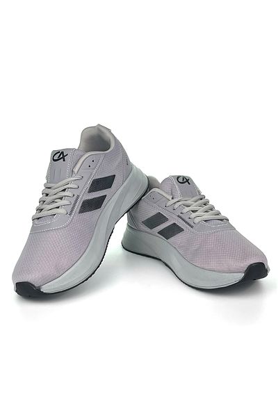 KAJILA Men's Ice Black Lace-Up Breathable Flexible Lightweight Casual Sneaker Sports Shoes