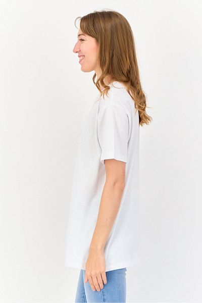 Koton Ole X Women Crew Neck Short Sleeves Graphic Print T-shirt, White