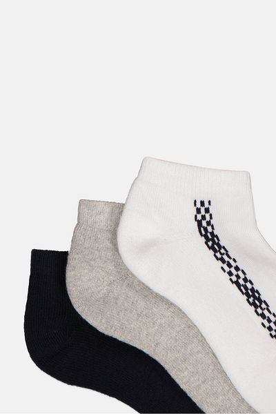 RBX Toddlers Boy 3 Pairs Textured Ankle Sock, Multicolor