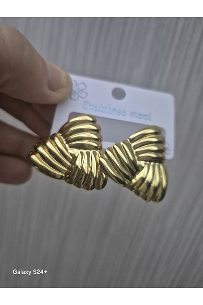 Pinkimaj Steel Earrings Style Model Flower Set of 2