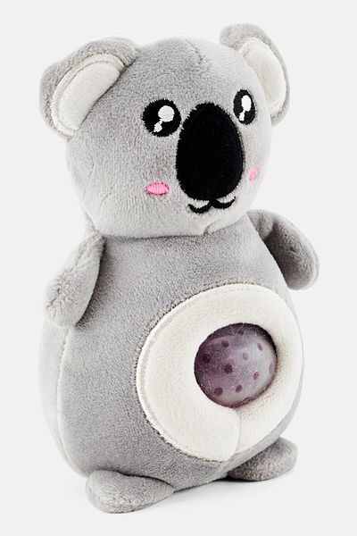Jellyroos Plush Funny Tummy Sparkles, Grey/Offwhite