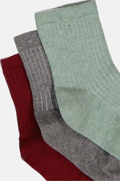RBX Kids Boy 3 Pairs Textured Crew Socks, Multicolor