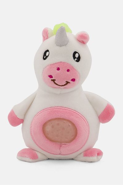 Jellyroos Plush Funny Tummy Sparkles, White/Pink