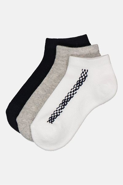 RBX Toddlers Boy 3 Pairs Textured Ankle Sock, Multicolor