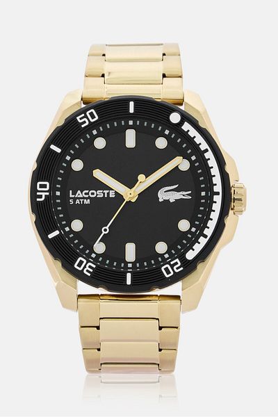 Lacoste Men 2011287 Stainless Steel Watch 44 mm, Gold