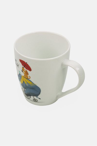 Ritzenhoff & Breker Printed Ceramic Coffee Cup 360ml, White